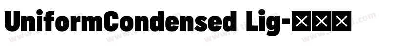 UniformCondensed Lig字体转换
